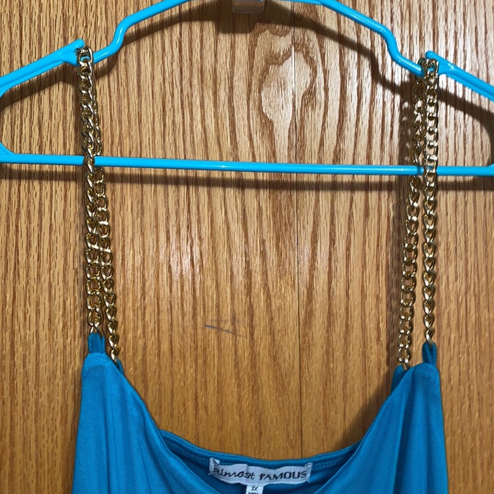 Chain Strap Ruched Midi Dress - Picture 9 of 15